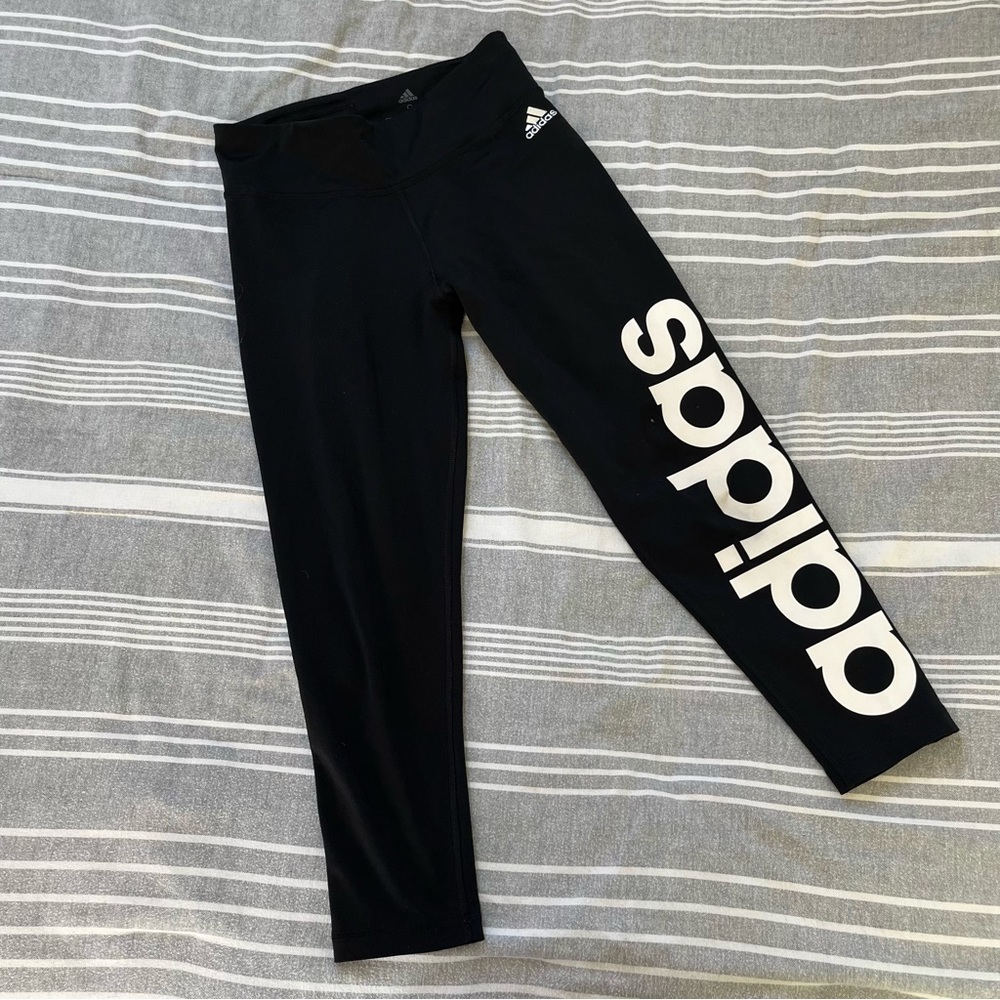 Adidas black leggings 3/4